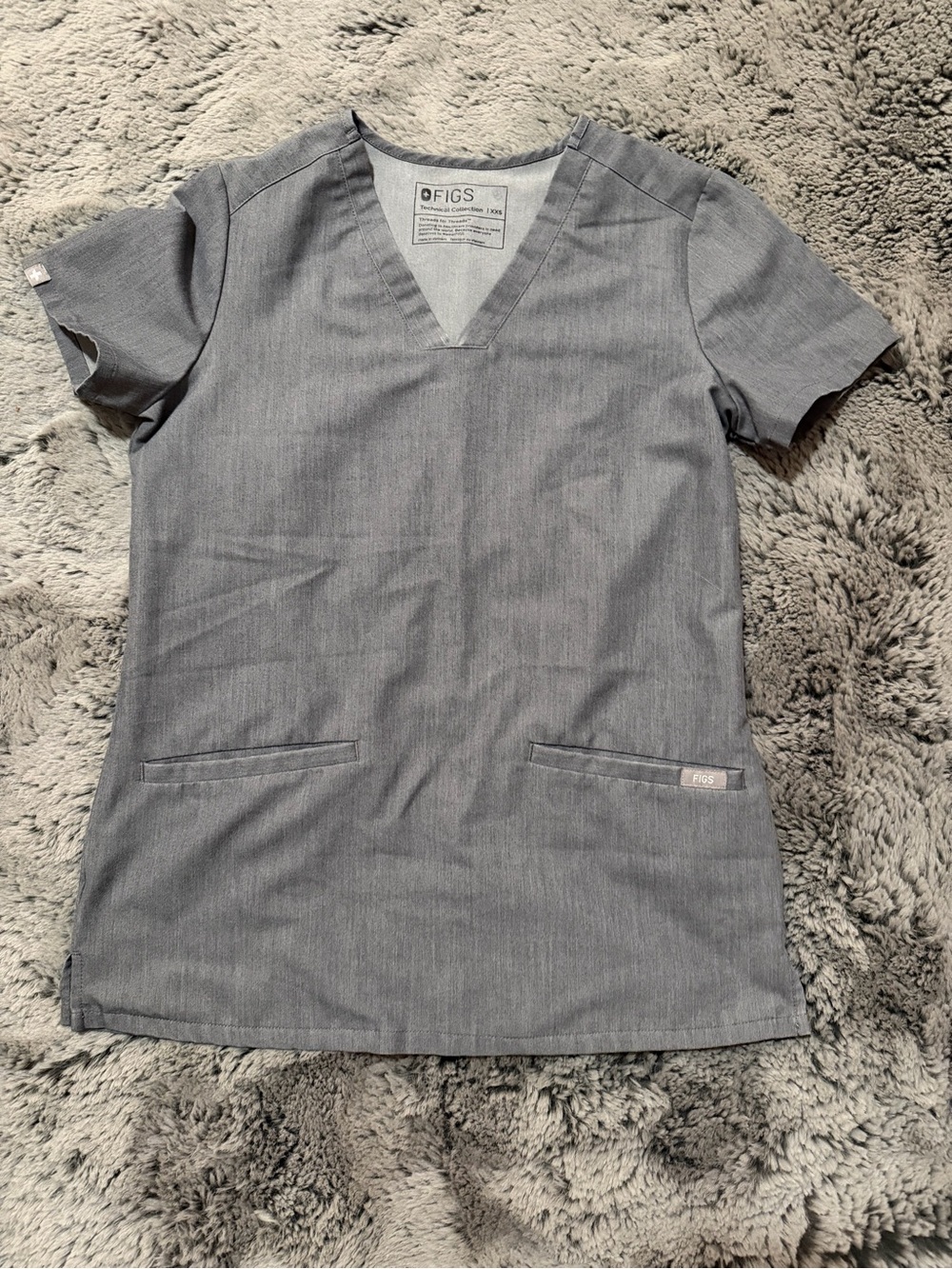 Figs Women’s Gray Casma Scrub Top XXS